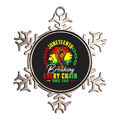 Breaking Every Chain Since 1865 Juneteenth Freedom Metallic Star Ornament