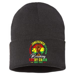 Breaking Every Chain Since 1865 Juneteenth Freedom Sustainable Knit Beanie