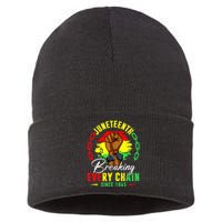 Breaking Every Chain Since 1865 Juneteenth Freedom Sustainable Knit Beanie