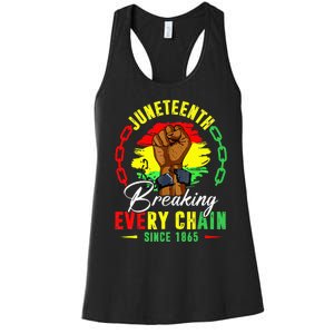 Breaking Every Chain Since 1865 Juneteenth Freedom Women's Racerback Tank