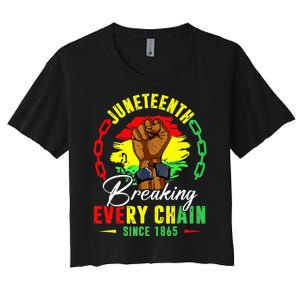 Breaking Every Chain Since 1865 Juneteenth Freedom Women's Crop Top Tee