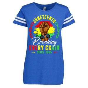 Breaking Every Chain Since 1865 Juneteenth Freedom Enza Ladies Jersey Football T-Shirt