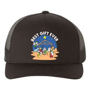 Best Ever Christmas Jesus Nativity Scene Christian Xmas Yupoong Adult 5-Panel Trucker Hat