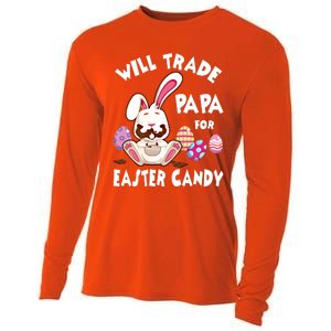 Bunny Eat Chocolate Eggs Will Trade Papa For Easter Candy Funny Gift Cooling Performance Long Sleeve Crew