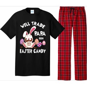 Bunny Eat Chocolate Eggs Will Trade Papa For Easter Candy Funny Gift Pajama Set