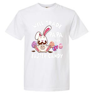 Bunny Eat Chocolate Eggs Will Trade Papa For Easter Candy Funny Gift Garment-Dyed Heavyweight T-Shirt