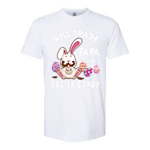 Bunny Eat Chocolate Eggs Will Trade Papa For Easter Candy Funny Gift Softstyle CVC T-Shirt