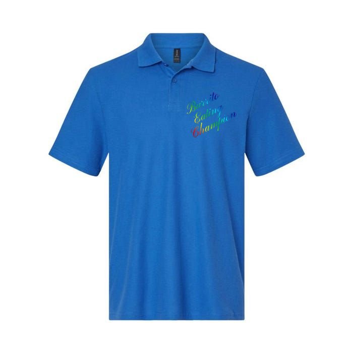 Burrito Eating Champion Competitive Food Eating Contest Gift Softstyle Adult Sport Polo