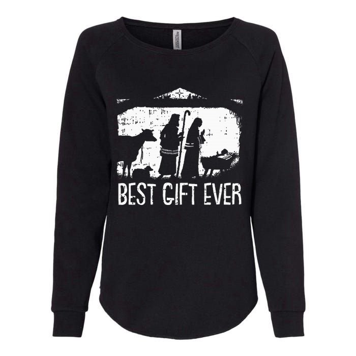 Best Ever Christmas Cool Jesus Nativity Scene Christian Womens California Wash Sweatshirt