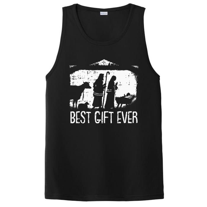 Best Ever Christmas Cool Jesus Nativity Scene Christian PosiCharge Competitor Tank