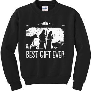 Best Ever Christmas Cool Jesus Nativity Scene Christian Kids Sweatshirt