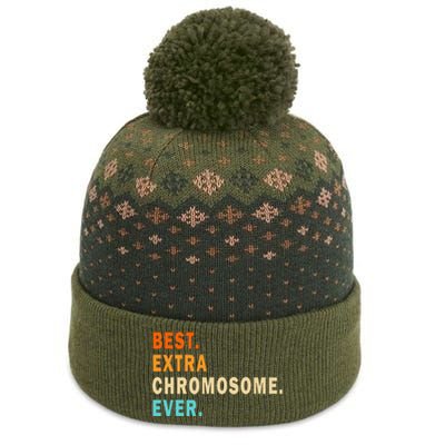 Best Extra Chromosome Ever Down Syndrome Awareness Vintage The Baniff Cuffed Pom Beanie