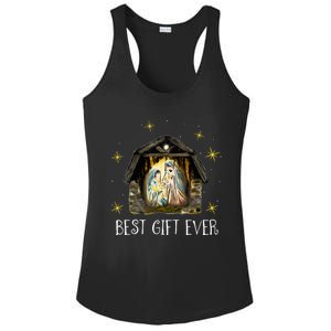 Best Ever Christmas Cool Jesus Nativity Scene Christian  Ladies PosiCharge Competitor Racerback Tank