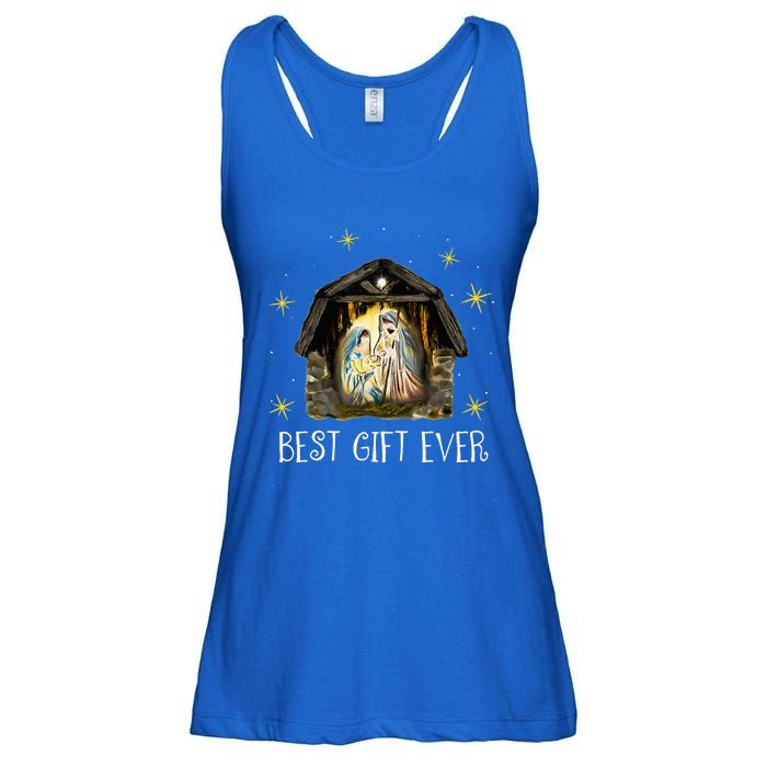 Best Ever Christmas Cool Jesus Nativity Scene Christian  Ladies Essential Flowy Tank