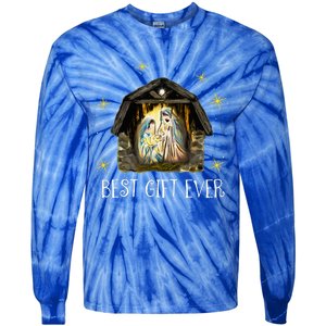 Best Ever Christmas Cool Jesus Nativity Scene Christian  Tie-Dye Long Sleeve Shirt