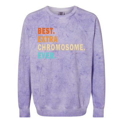 Best Extra Chromosome Ever Down Syndrome Awareness Colorblast Crewneck Sweatshirt