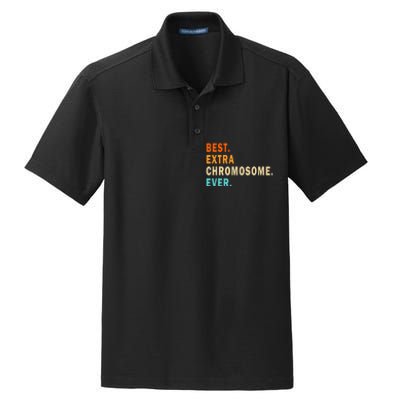 Best Extra Chromosome Ever Down Syndrome Awareness Dry Zone Grid Polo