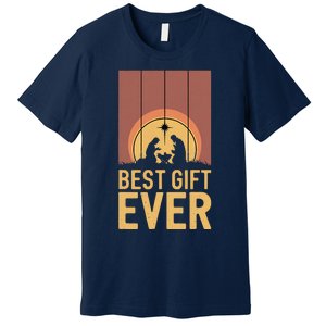 Bestgift Ever Christmas Cool Jesus Nativity Scene Christian Premium T-Shirt