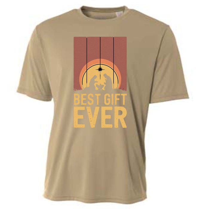 Bestgift Ever Christmas Cool Jesus Nativity Scene Christian Cooling Performance Crew T-Shirt