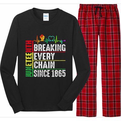 Breaking Every Chain Since 1865 Juneteenth Black History Long Sleeve Pajama Set