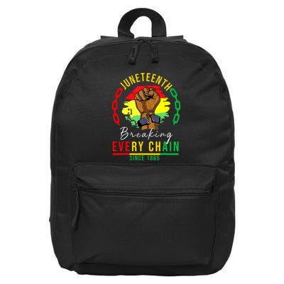 Breaking Every Chain Since 1865 Juneteenth Freedom 16 in Basic Backpack