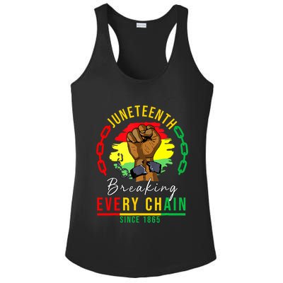 Breaking Every Chain Since 1865 Juneteenth Freedom Ladies PosiCharge Competitor Racerback Tank