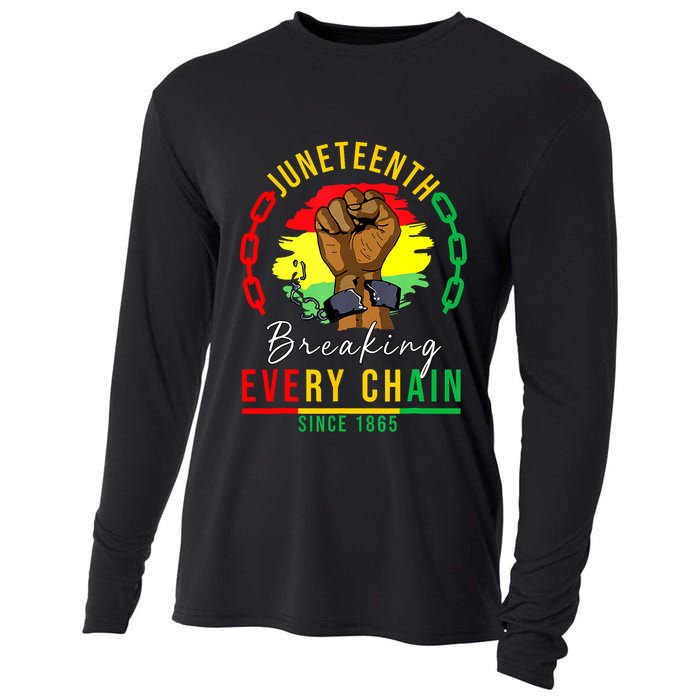 Breaking Every Chain Since 1865 Juneteenth Freedom Cooling Performance Long Sleeve Crew
