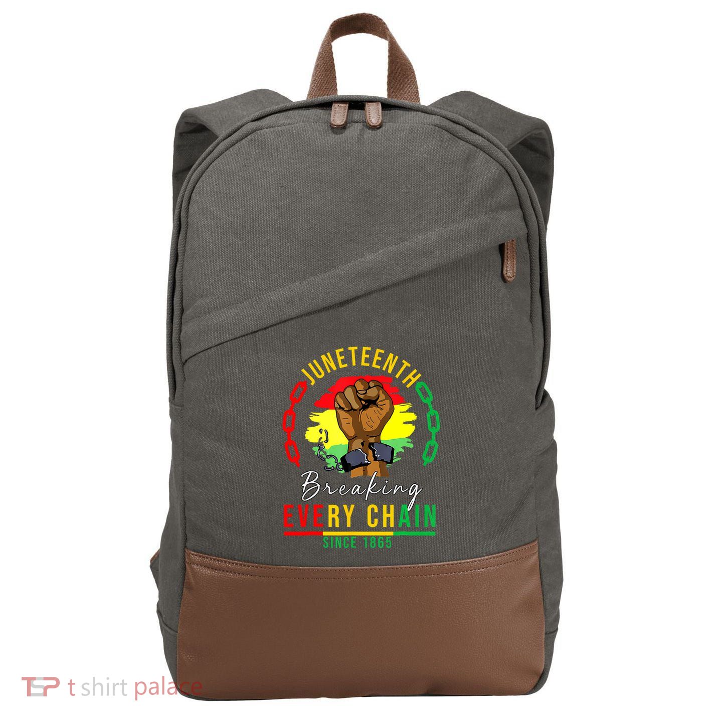 Breaking Every Chain Since 1865 Juneteenth Freedom Cotton Canvas Backpack