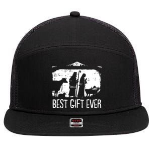 Best Ever Christmas Cool Jesus Nativity Scene Christian 7 Panel Mesh Trucker Snapback Hat