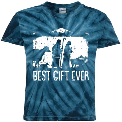 Best Ever Christmas Cool Jesus Nativity Scene Christian Kids Tie-Dye T-Shirt