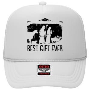 Best Ever Christmas Cool Jesus Nativity Scene Christian High Crown Mesh Back Trucker Hat