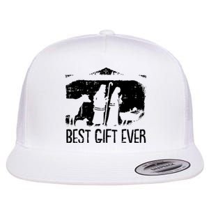 Best Ever Christmas Cool Jesus Nativity Scene Christian Flat Bill Trucker Hat