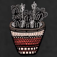 Bunny Ear Cacti Art Adult Drive Performance Visor