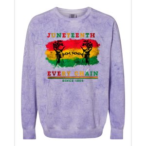 Breaking Every Chain Since 1865 Women Juneteenth Freedom Colorblast Crewneck Sweatshirt