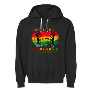 Breaking Every Chain Since 1865 Women Juneteenth Freedom Garment-Dyed Fleece Hoodie