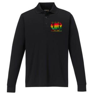 Breaking Every Chain Since 1865 Women Juneteenth Freedom Performance Long Sleeve Polo