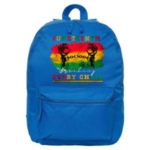 Breaking Every Chain Since 1865 Women Juneteenth Freedom 16 in Basic Backpack