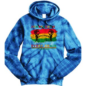 Breaking Every Chain Since 1865 Women Juneteenth Freedom Tie Dye Hoodie