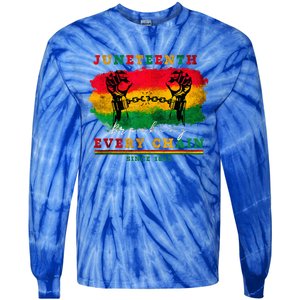 Breaking Every Chain Since 1865 Women Juneteenth Freedom Tie-Dye Long Sleeve Shirt