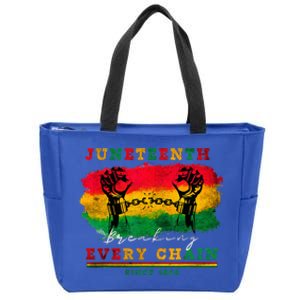 Breaking Every Chain Since 1865 Women Juneteenth Freedom Zip Tote Bag