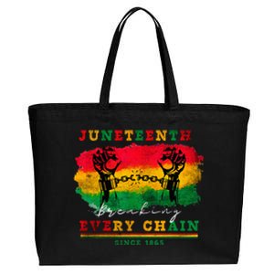 Breaking Every Chain Since 1865 Women Juneteenth Freedom Cotton Canvas Jumbo Tote