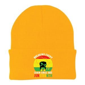 Breaking Every Chain Since 1865 Junenth Black History Gift Knit Cap Winter Beanie