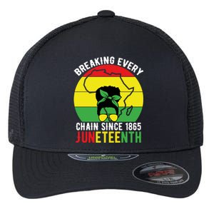 Breaking Every Chain Since 1865 Junenth Black History Gift Flexfit Unipanel Trucker Cap