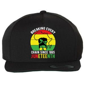 Breaking Every Chain Since 1865 Junenth Black History Gift Wool Snapback Cap