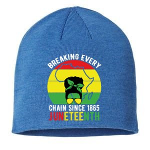 Breaking Every Chain Since 1865 Junenth Black History Gift Sustainable Beanie