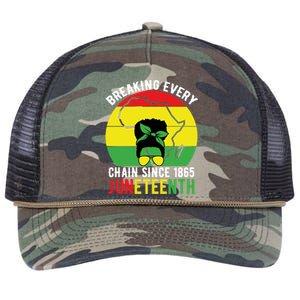 Breaking Every Chain Since 1865 Junenth Black History Gift Retro Rope Trucker Hat Cap