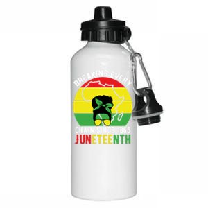 Breaking Every Chain Since 1865 Junenth Black History Gift Aluminum Water Bottle