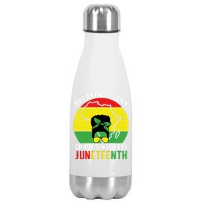 Breaking Every Chain Since 1865 Junenth Black History Gift Stainless Steel Insulated Water Bottle