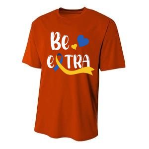 Be Extra Cute T21 World Down Syndrome Performance Sprint T-Shirt