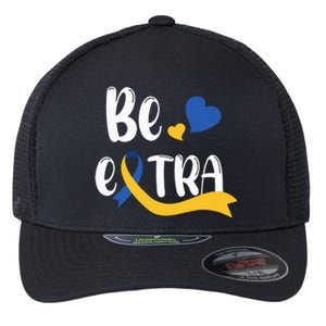 Be Extra Cute T21 World Down Syndrome Flexfit Unipanel Trucker Cap